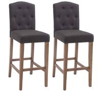 2er Set Barhocker Louise Stoff antik-hell