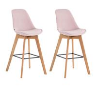 2er Set Barhocker Metz Samt natura