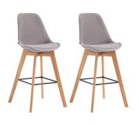 2er Set Barhocker Metz Samt natura