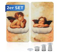2er Set Glasabdeckplatten Ángel Diseño para Glaskeramik-Kochfelder 30x52 CM