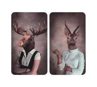 2er Set Glasabdeckplatten Humanisation Diseño para Glaskeramik-Kochfelder