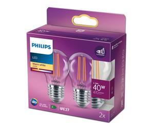2er-Set Philips LED Classic 4.3W 2700K E27 8718699763893