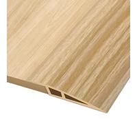 2M * 7CM Perfil de Transición para Suelo, Perfil PVC Perfil Transición Suelo Desnivel Autoadhesivo para Diferencia de Altura de 10-15 mm, Tapajuntas Suelo Perfil de Unión Suelos (Madera Roble Blanco)
