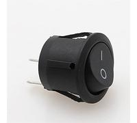 2pcs 220V Ronda SPDT ON-Off Rocker Switch KCD1-105 Blanco Negro Rojo AC 250V/6A 125V/10A Interruptor de palanca 2Pin (Color : 1)(1)