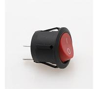 2pcs 220V Ronda SPDT ON-Off Rocker Switch KCD1-105 Blanco Negro Rojo AC 250V/6A 125V/10A Interruptor de palanca 2Pin (Color : 1)(2)