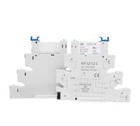 (2pcs)24V Relé Din Rail potencia en miniatura;Silm,Electroválvula PLC,5 Pin SPDT con Push in Socket,Bobina dc/ac,electromagnético,Max 6A 250VAC