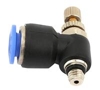 2pcs Acoplamiento Neumático Rápido Conector de Manguera Regulador Neumático Regulador de Velocidad de Flujo de Aire Regulador de Válvula (SL6-M5)