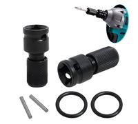 2PCS Adaptador de Llave de Carraca, Conversor de 1/2 Pulgada Cuadrado a 1/4 Pulgada Hexagonal, Adaptador de Liberación Rápida para Llave de Impacto y Brocas de Destornillador, Aleación