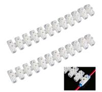 2Pcs Clemas Electricas Transparentes 30A, Fichas de Empalme Electrico 12 Pines 400V, Regletas Cables de Doble Fila para Hogar Comercio Industria
