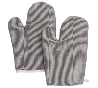 2PCS Guantes Horno de Algodón Grueso, Manoplas Horno Antideslizantes y Resistentes al Calor, Guantes para Horno y Cocina, Manopla Horno para Microondas, Airfryer y Barbacoa con Colgador, Marrón