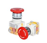 2pcs LAY7-11ZS LAY7 Install The 22 mm The Mushroom Head Scram Button Switch Elevator Emergency Stop 10A 600V LAY37-11ZS (Color : 2pcs)