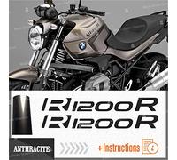 2pcs Pegatina R1200R Compatible para Motorrad R 1200 R R1200 R VINIL Motorcycle SERBATOIO (Anthracite)