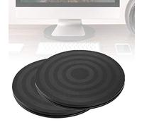 2Pcs Plataforma Giratoria Redonda,Plataforma Giratoria 360 Grado, Base Giratoria de Plataforma Plástica,Base Giratoria Manualidades para Monitor Esculturas de Cerámica Vino Tinto (Redondo-20cm)