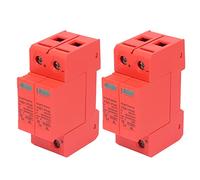 2pcs Protector de sobretensión DC 500V para energía Solar, pararrayos fotovoltaico 40kA, Dispositivo de protección contra sobretensiones con Montaje DIN y luz indicadora, SPD para Sistemas PV