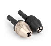 2pcs Taladro de perforación Adaptador de chuck sin llave, 0.3 a 3 mm Taladro sin llave Broadura de chuck 1/4 pulgada Hex Taladro Cambio rápido Cambio de extensión Adaptador de