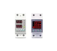 2RD58I8PM Relé Protector de Corriente sobretensión y subtensión Ajustable con Pantalla Dual en riel DIN, 40 A, 63 A, 80 A, 100 A, 220 V 230, 1 Unidad(L N 230V 40A,V A Kwh Type)