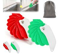 2sets 9 in 1 Seam Tool, ABS Folding Smooth Seam Tool, 9-in-1 Multifunctional Design Combines Spatulas, Caulking Tools, for Grout and Sealant Application Doors and Windows, No wastage (Mix,2pcs)