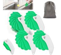 2sets 9 in 1 Seam Tool, ABS Folding Smooth Seam Tool, 9-in-1 Multifunctional Design Combines Spatulas, Caulking Tools, for Grout and Sealant Application Doors and Windows, No wastage (Green,4pcs)