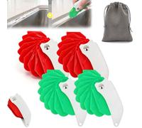 2sets 9 in 1 Seam Tool, ABS Folding Smooth Seam Tool, 9-in-1 Multifunctional Design Combines Spatulas, Caulking Tools, for Grout and Sealant Application Doors and Windows, No wastage (Mix,4pcs)