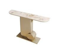 2WFYJNITP Mesita Estrecha Mesa de Entrada con Base Metal for Mesa Consola TV para el recibidor(Blanco,Pequeño)