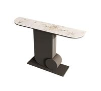 2WFYJNITP Mesita Estrecha Mesa de Entrada con Base Metal for Mesa Consola TV para el recibidor(Negro,Pequeño)