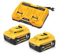 2X 5000 mAh de Repuesto para Dewalt batería 18 V + 1 PCS 14,4~20 V Cargador Dual DCB102