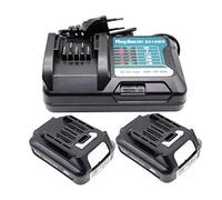 2X BL1021B 2.0Ah Batería con 10.8V 12V Cargador DC10WD DC10SB, para Makita 12V BL1020B BL1015 BL1016 BL1041B BL1040B 197396-9, HP333DSAP1 MP100DZ DF031D DF0331D TD110D JR103D CP100DZ DF333DSAE