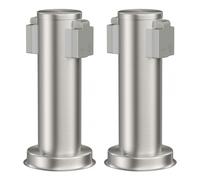 2x columna de enchufe de jardín PORU para exterior IP44 2 vías acero