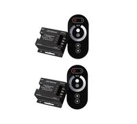 2X Controlador de AtenuacióN TáCtil LED PortáTil 6 Teclas Control Remoto InaláMbrico RF Tira de Luz MonocromáTica LED Dimmer 12-24V 18A
