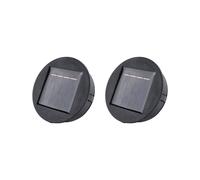 2X Garden Solar Powered Replacement Round LED Light Box Caja de Batería Solar Células Solares Li-Ion Cargador de Batería