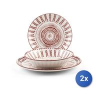 2x H&H Servicio De Mesa 18 Piezas Voyage