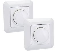 2x Kopp Dimmer LED Con Marco Dimmerschalter Giratorio Blanco Brillante