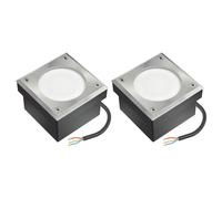 2x LED empotrable de suelo de adoquines NEOLUM para exterior IP67 angular 10