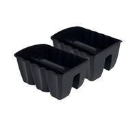 2x Maceta 40cm Maceta Colgante Maceta Balcón Maceta Barandilla DCRO Antracita
