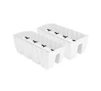 2x Maceta 60cm Maceta Colgante Maceta Balcón Maceta Barandilla DCRO Blanco