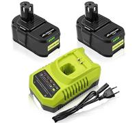 2X P108 de Repuesto para Ryobi batería 18V 8.0Ah + 9,6V-18V 3A Cargador