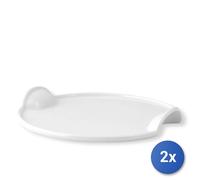2x Platos De Porcelana, Ø 30 Cm, Blanco H&H