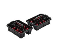 2x Portaherramientas Caja de herramientas Plástico Negro Portaherramientas 49 cm