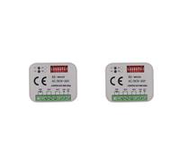 2X Receptor de Control Remoto Universal para Puerta de Garaje Interruptor de Controlador de 2 Canales para Transmisor RX Multifrecuencia 433-900MHz