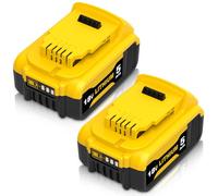 2X Repuesto para Dewalt Batería 18V DCB200 DCB201 DCB204 DCB200-2 DCB204 DCB127 DCB112 DCB115 DCB101 con Indicador LED (Amarillo y Negro)