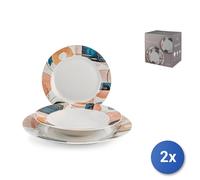 2X Servicios Mesa 18 Piezas Pinksand H&H