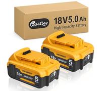 2X Waitley 5,0Ah para Dewalt Batería 18V con Indicador LED | Compatible con Dewalt 18V herramientas, DCB184, DCB180, DCB181, DCB182, DCB200, DCB201,DCB204