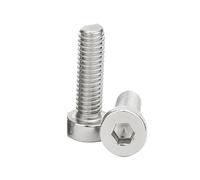 3-10 Uds M5M6M8M10 304 A2-70 Acero Inoxidable DIN7984 Hexagonal Zócalo Fino Perfil Corto Cabeza Tornillo(10mm,M6x10pcs)
