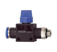 '3/2-Wegeventil "azul Serie, conector de enchufe, G 1/4 a., F. manguera de A de 8 mm de diámetro de trabajo, Máx. 15 bares, KS/MS vern., caudal S-G.