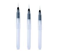 3/6 Piezas Pintura Pincel de Agua Pluma Acuarela Pincel Pluma Punta Plana/Punta Acuarela para Principiante vacío Recargable para niños Estudiantes Artistas Viajes Profesionales, 3 155mm Tips