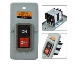 3.7KW 30A 3P ON OFF Interruptor de botón TBSS-330 diseñado para control de motor de CA de 380 V en cajas de distribución y sistemas de control de automatización