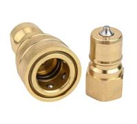 3/8 pulgadas BSPT conector rápido hidráulico de latón rosca hembra 10MPa acoplamiento resistente clasificado con doble junta tórica para barredora y equipo de limpieza de alfombras