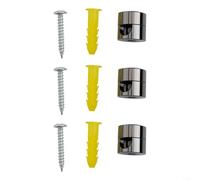 3 anclajes de cable de metal para organización de cables en el escritorio, pared o techo, soporte de cable de aluminio compatible con cables planos redondos de hasta 7 mm (negro)
