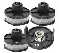 3 bobinas de hilo, bobina de hilo compatible con Makita Akkusense 18 V DUR181/RF/Z 195858-1/196145-9, desbrozadora (3 bobinas de recortador + 1 cubierta + 1 muelle)