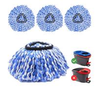 3 cabezales de repuesto para fregona Vileda H2Pro, de microfibra, lavable a máquina y reutilizable, cabezal de microfibra duradero para todos los suelos